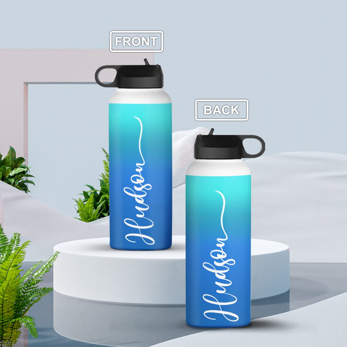 Winorax Personalized Water Bottles For Kids Customized Water Bottle With Name 12Oz 18Oz 32Oz Travel Cup Gym Sports Double Wall V
