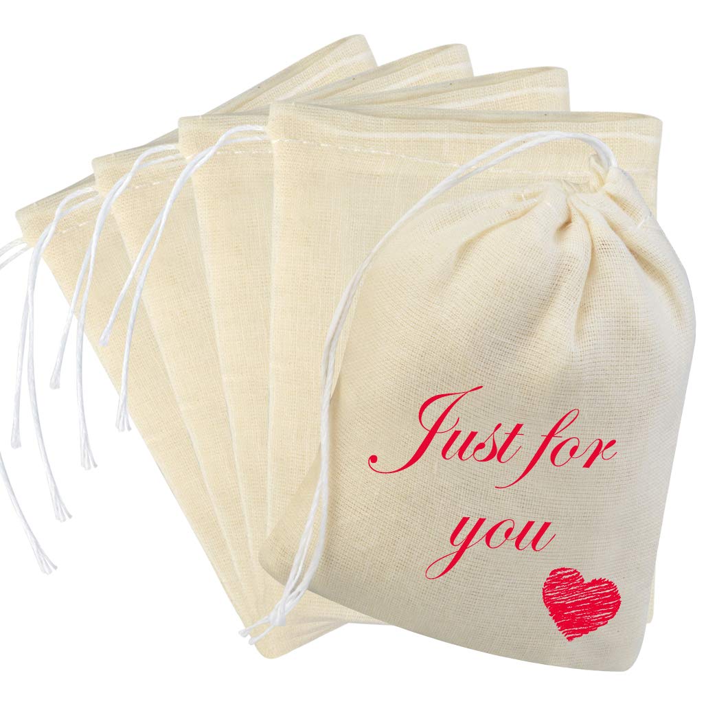 Tayfremn 200Pcs Cotton Drawstring Bags, Reusable Muslin Bag Natural Cotton Bags With Drawstring Produce Bags Bulk Gift Bag Jewel