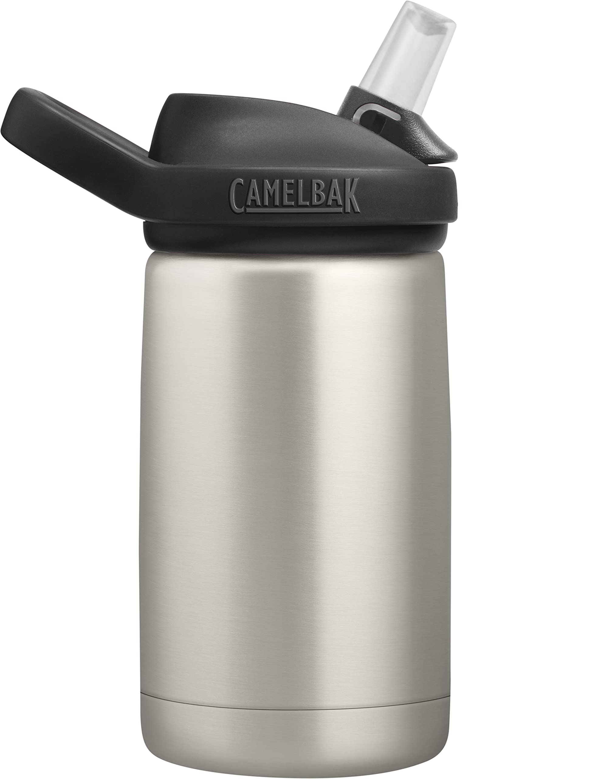 CamelBak Eddy+ Kids Bite Valve Straw Insulated Stainless Steel Water Bottle Sharks of the World, 12oz