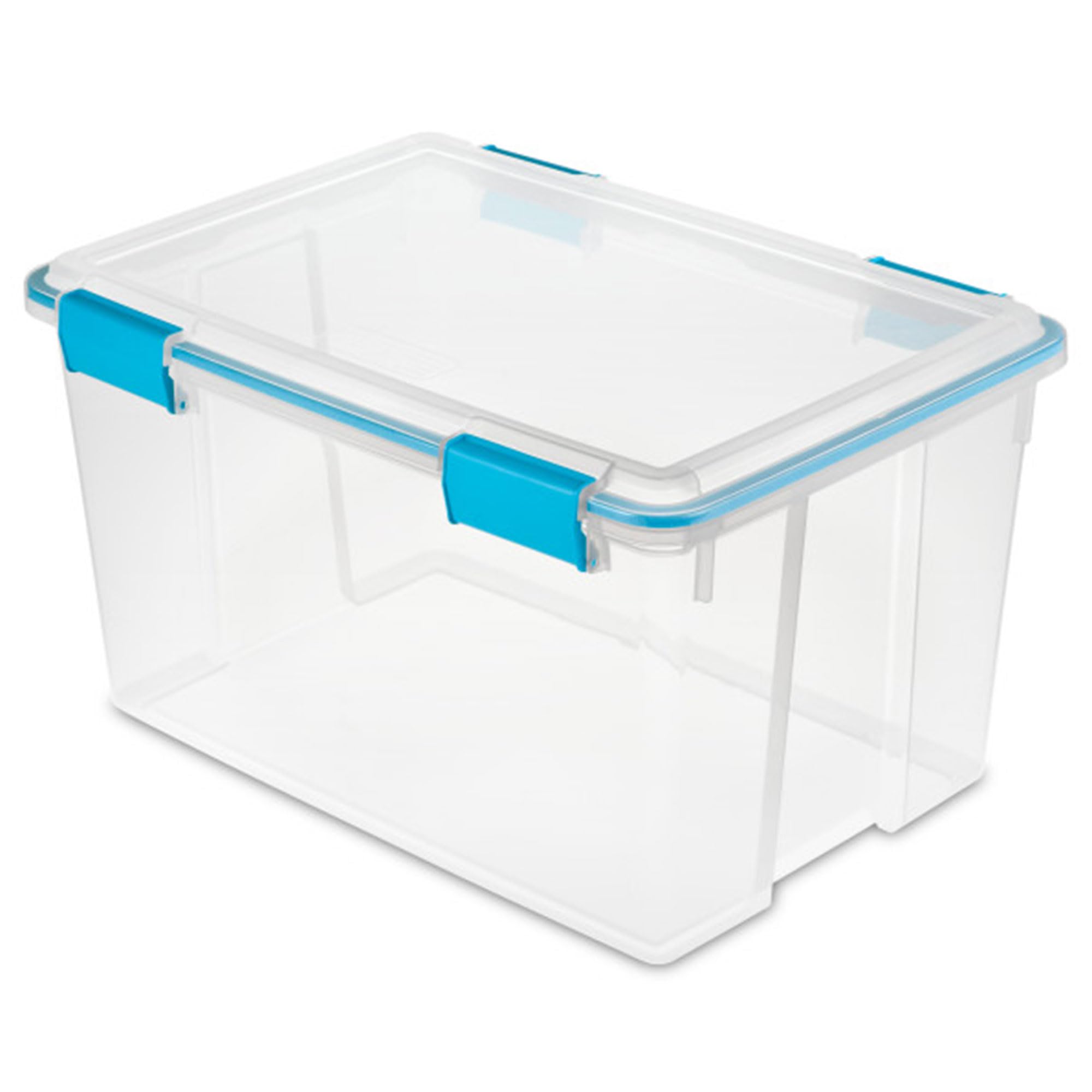 Sterilite Gasket Box, Stackable Storage Bin With Latching Lid, 54 Quart, 16 Pack