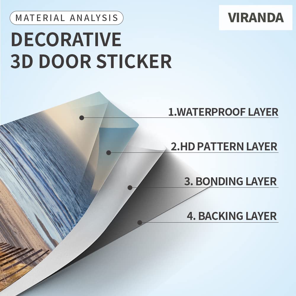 3D Door Stickers Murals Peel And Stick - Toskana Corridor - Door Wallpaper Self-Adhesive Door Decals Removable Pvc Waterproof Do