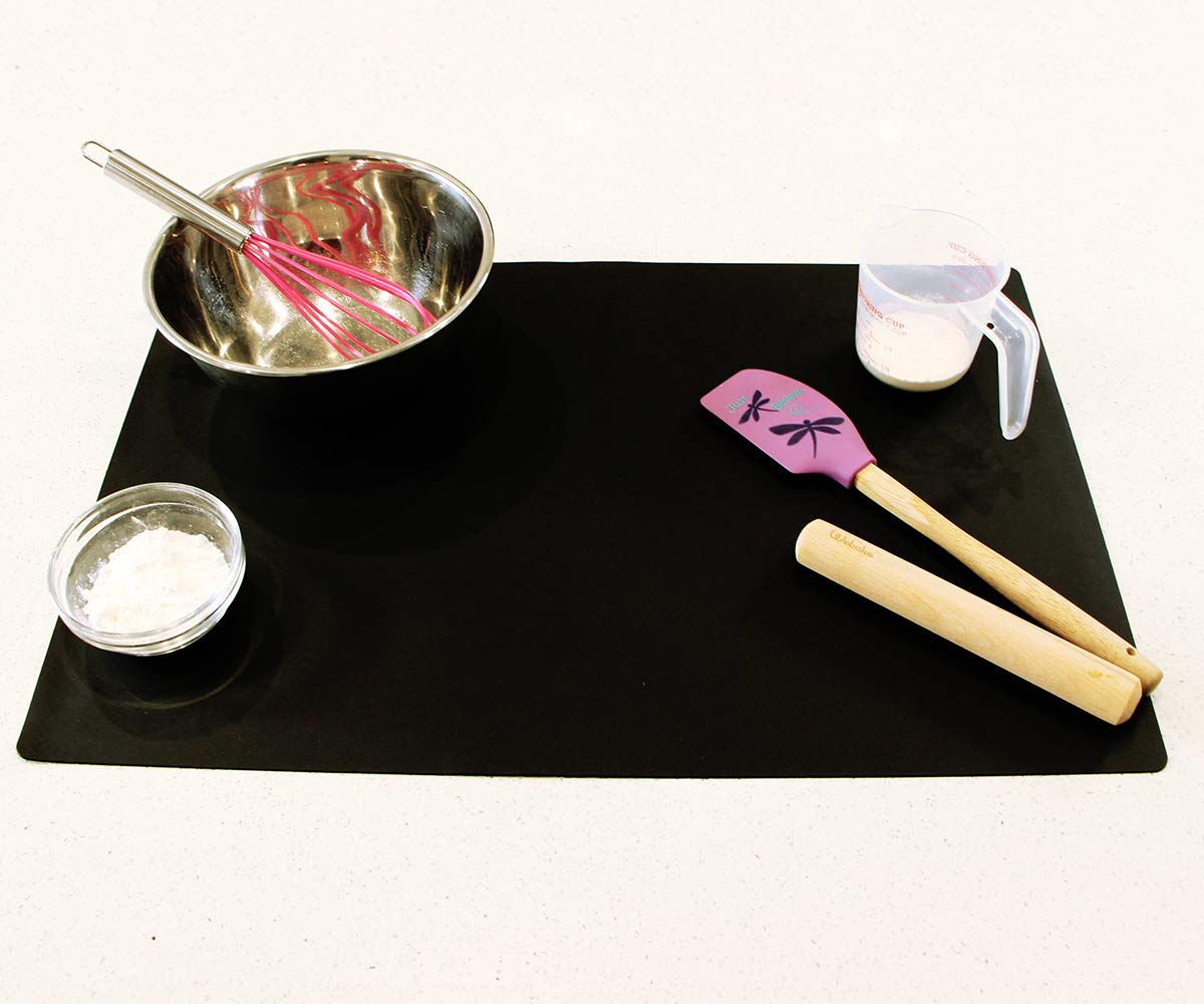 Webake Extra Large Silicone Mat For Countertop, Multipurpose Nonstick Heat Resistant Mat 23.6'' X 15.7'' For Baking, Rolling Dou