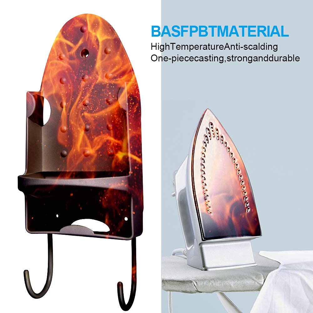 Ironing Board Hanger Wall Mount Iron Hanger Ironing Board Rack Electric Iron Holder Household Bathroom Shelf - For Max 5 Inch Wi