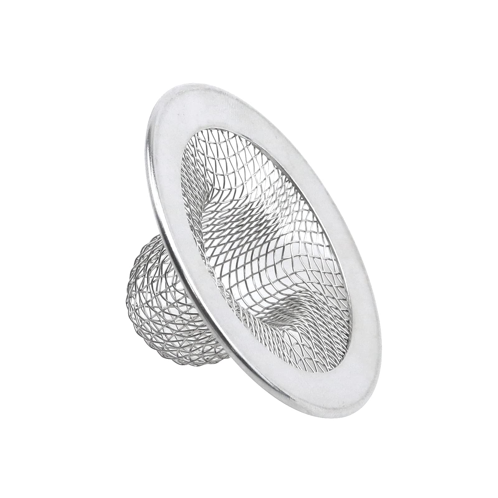 Antrader Kitchen Sink Strainer, 2Pcs Stainless Steel 2-Inch Diameter Mesh Round Filter Bathroom Bathtub Wash Basin Garbage Dispo