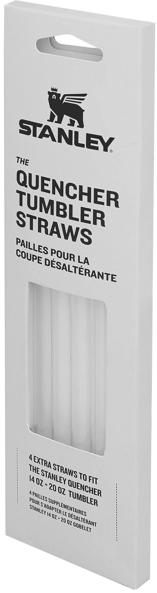 Adventure Quencher Travel Tumbler Straws  14 OZ to 20 OZ  4-Pack Clear