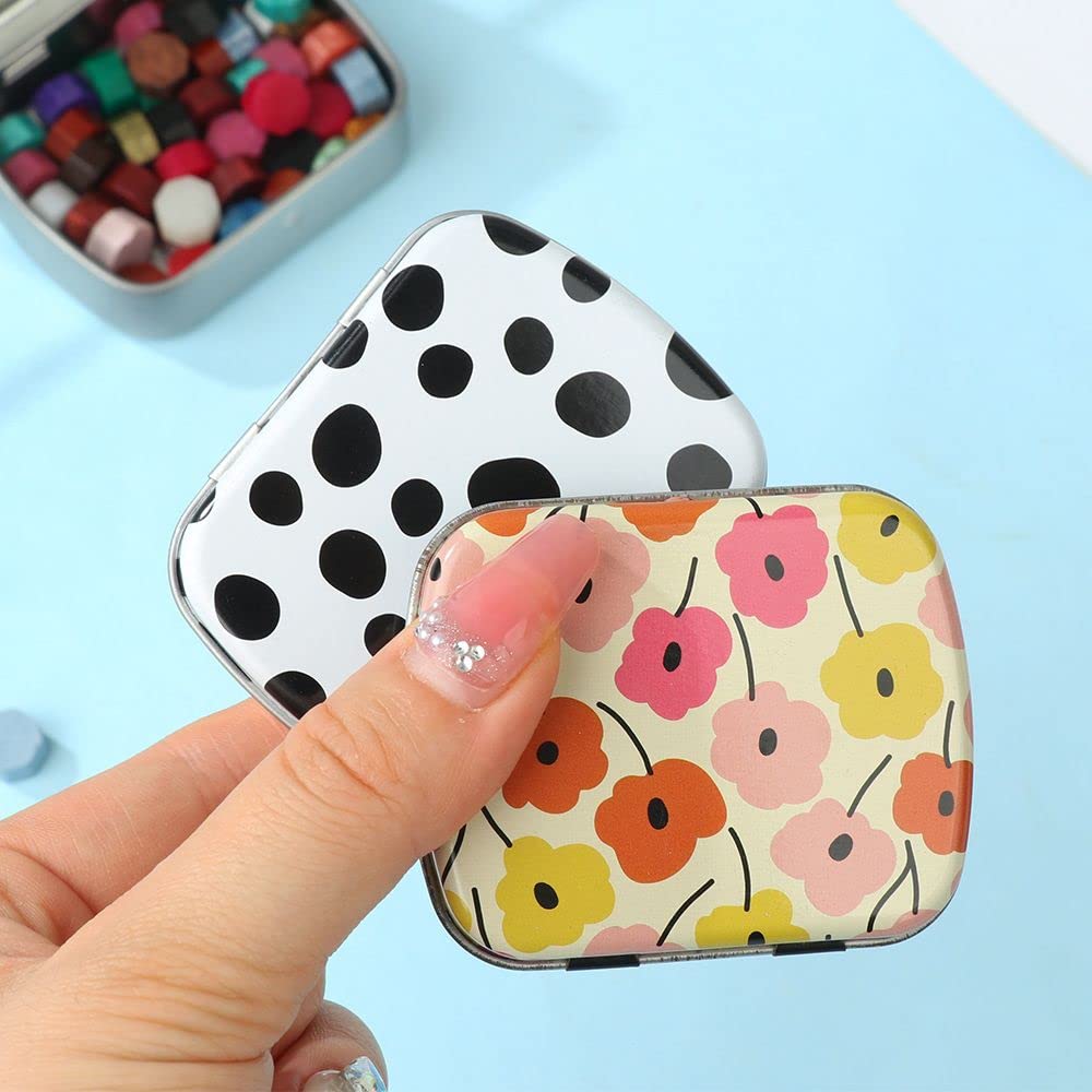 Homesogood 5Pcs Tin Box, Portable Container, Metal Small Storage Organizer