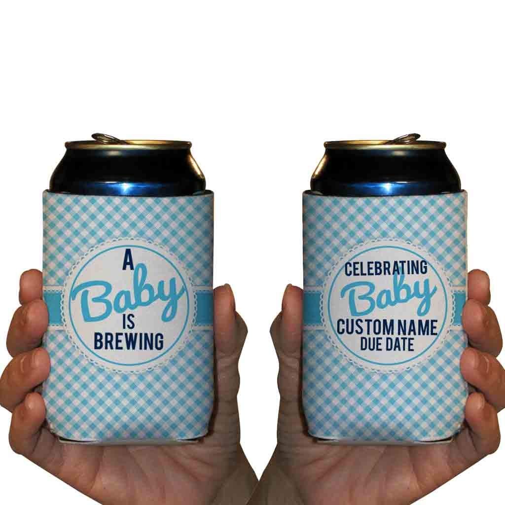 Victorystore Can And Beverage Coolers - Custom Baby Shower,''A Baby Is Brewing'' Baby Boy Design, Set Of 48