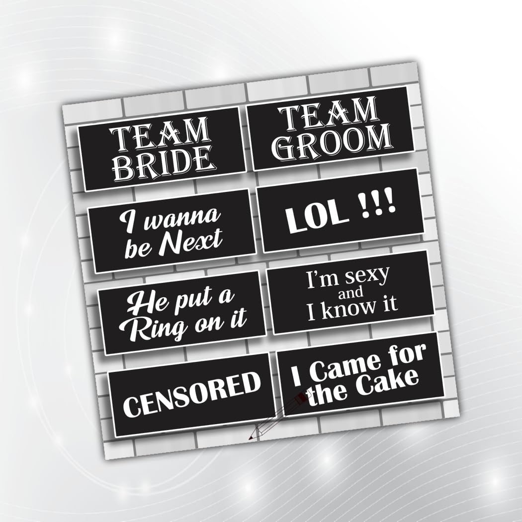 PartyStuff Wedding Theme Props  Wedding Speech Bubbles 6 (8 Cards)