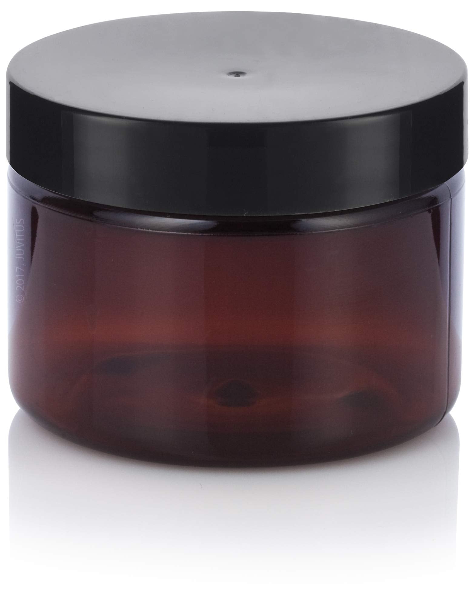 Amber Pet Plastic (Bpa Free) Refillable Jar - 3 Oz (8 Pack)