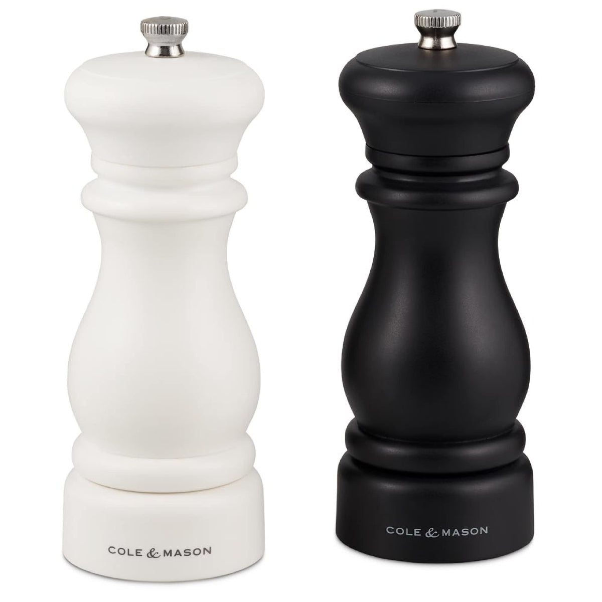 Cole & Mason Southwold Classic Salt & Pepper Mill Gift Set - Salt And Pepper Grinders With A Matte Finish - Adjustable & Refilla