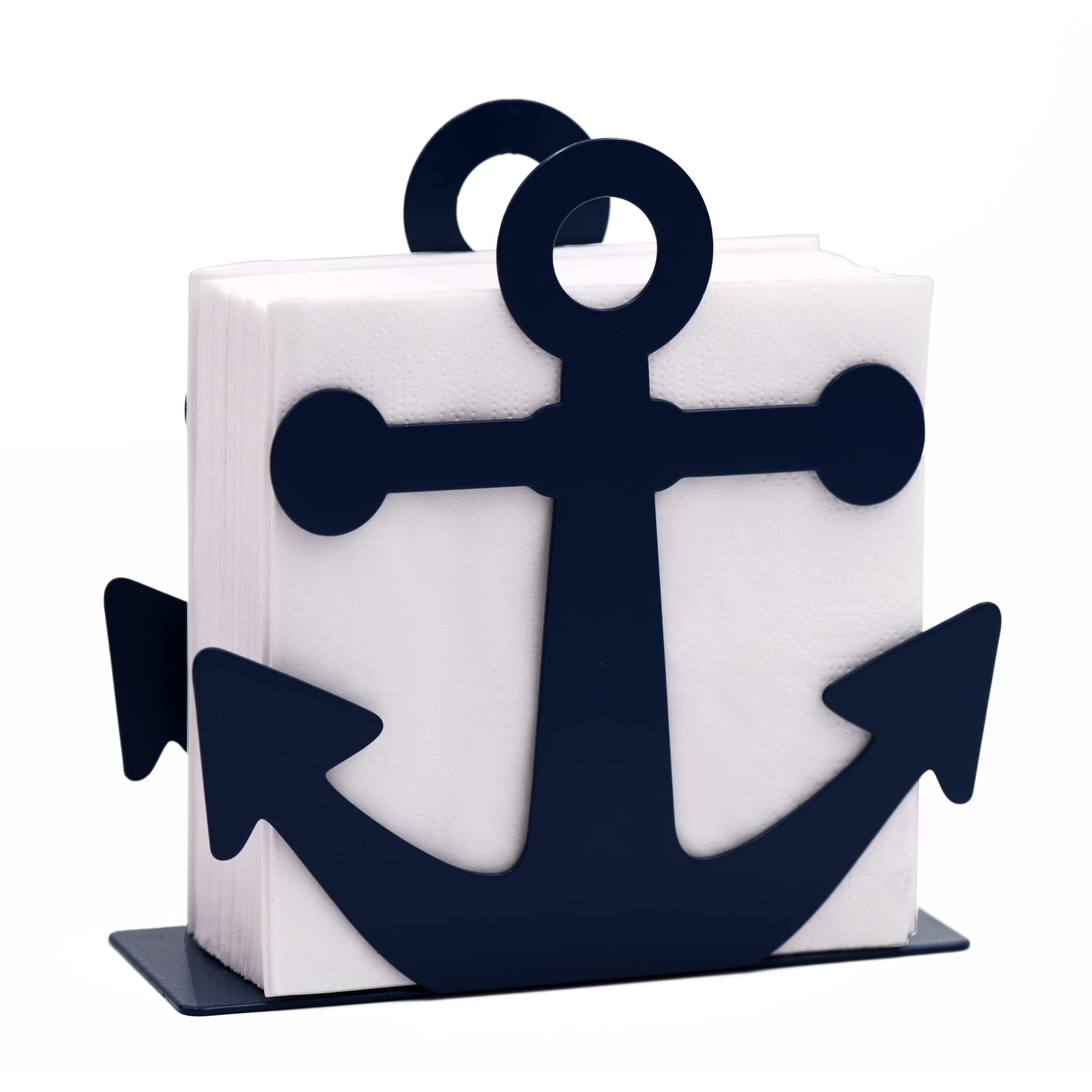 Oigumr Napkin Holder Farmhouse Napkin Holder 5.9 X 5.9 Inch (Blue, 1)