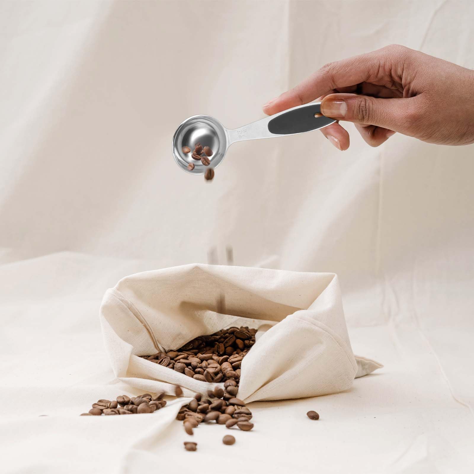 1 Tbsp/15Ml Stainless Steel Measuring Scoops, Small Measuring Cup Measuring Scoop With Handle, 1/16 Cup Coffee Measuring Spoon,
