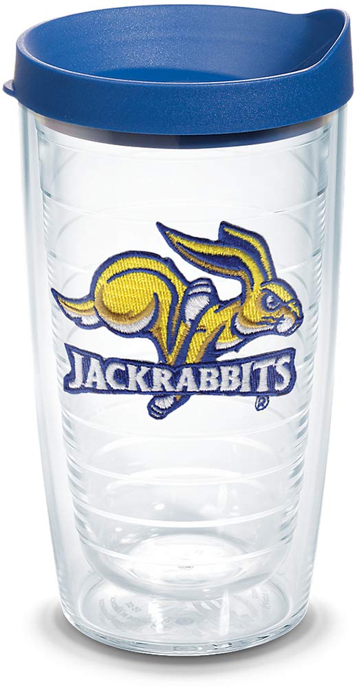 Tervis South Dakota State Jackrabbits Logo Tumbler With Emblem And Blue Lid 16Oz, Clear