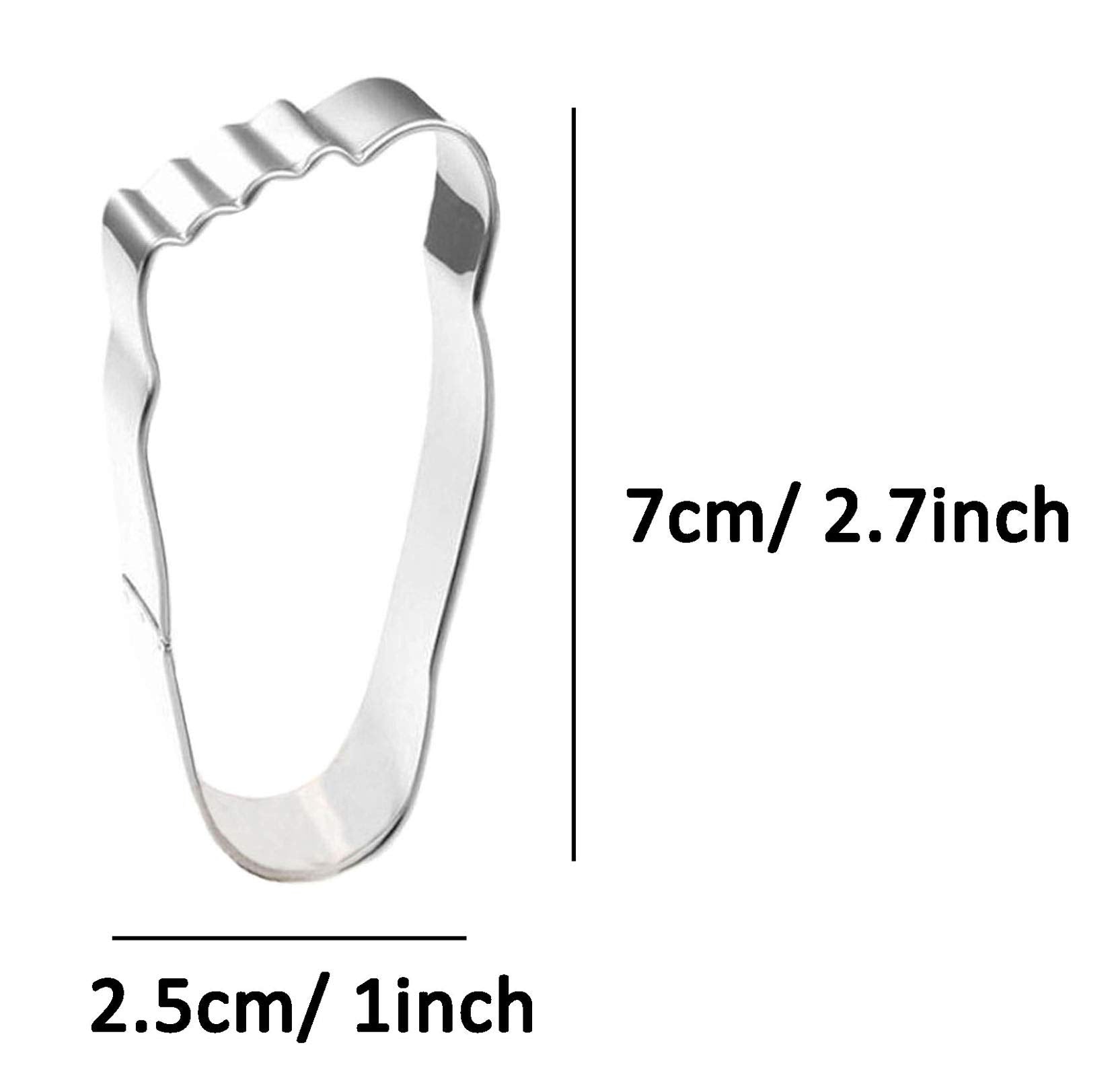 WJSYSHOP Foot Shape Cookie Cutter - Silver, Model WJSY-101, Ideal for Baking and Decorating Cookies