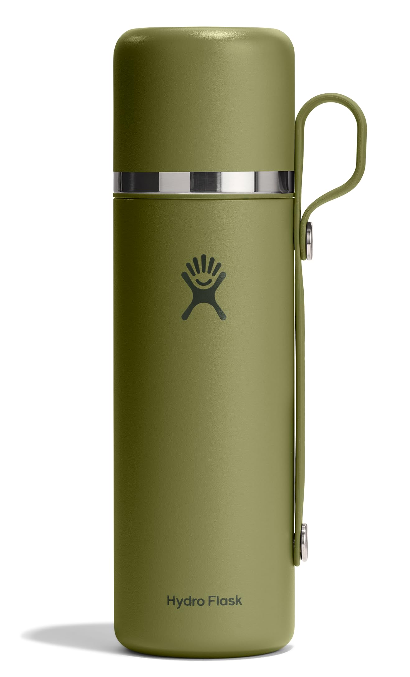 Hydro Flask Hot Flask & Cup  Insulated Stainless Steel, Hot Drink Travel Container for Coffee, Tea, & Soup 28 Oz Palmer Green