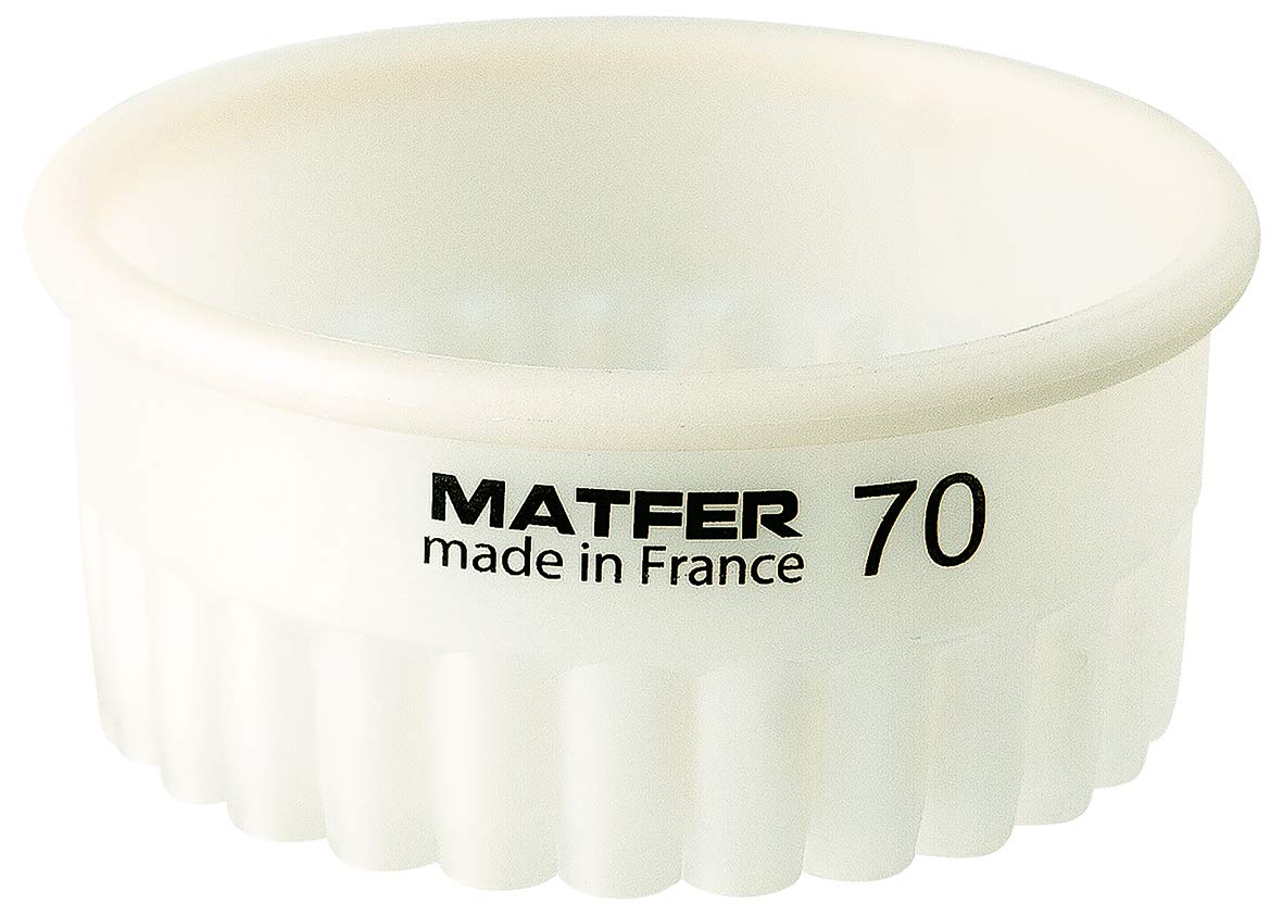 Matfer Bourgeat Exoglass Round Pastry Cutter, Fluted, 3 1/8