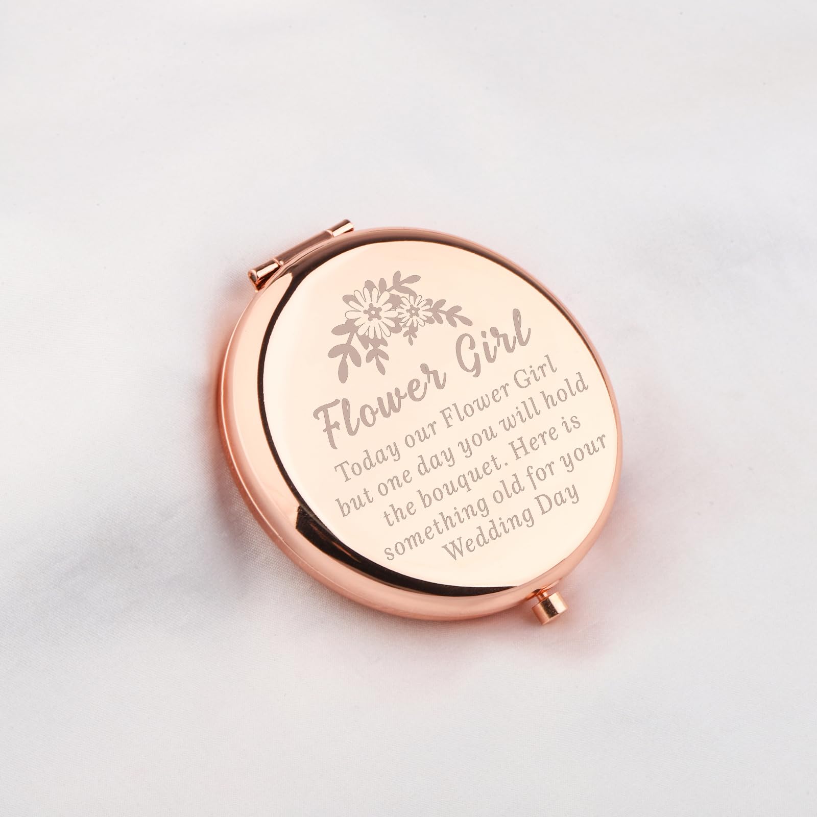 Wusuaned Flowers Girl Makeup Mirror Proposal Gifts Wedding Party Gifts Bridesmaid Mirror Mother Of The Bride Gift (Flowers Girl