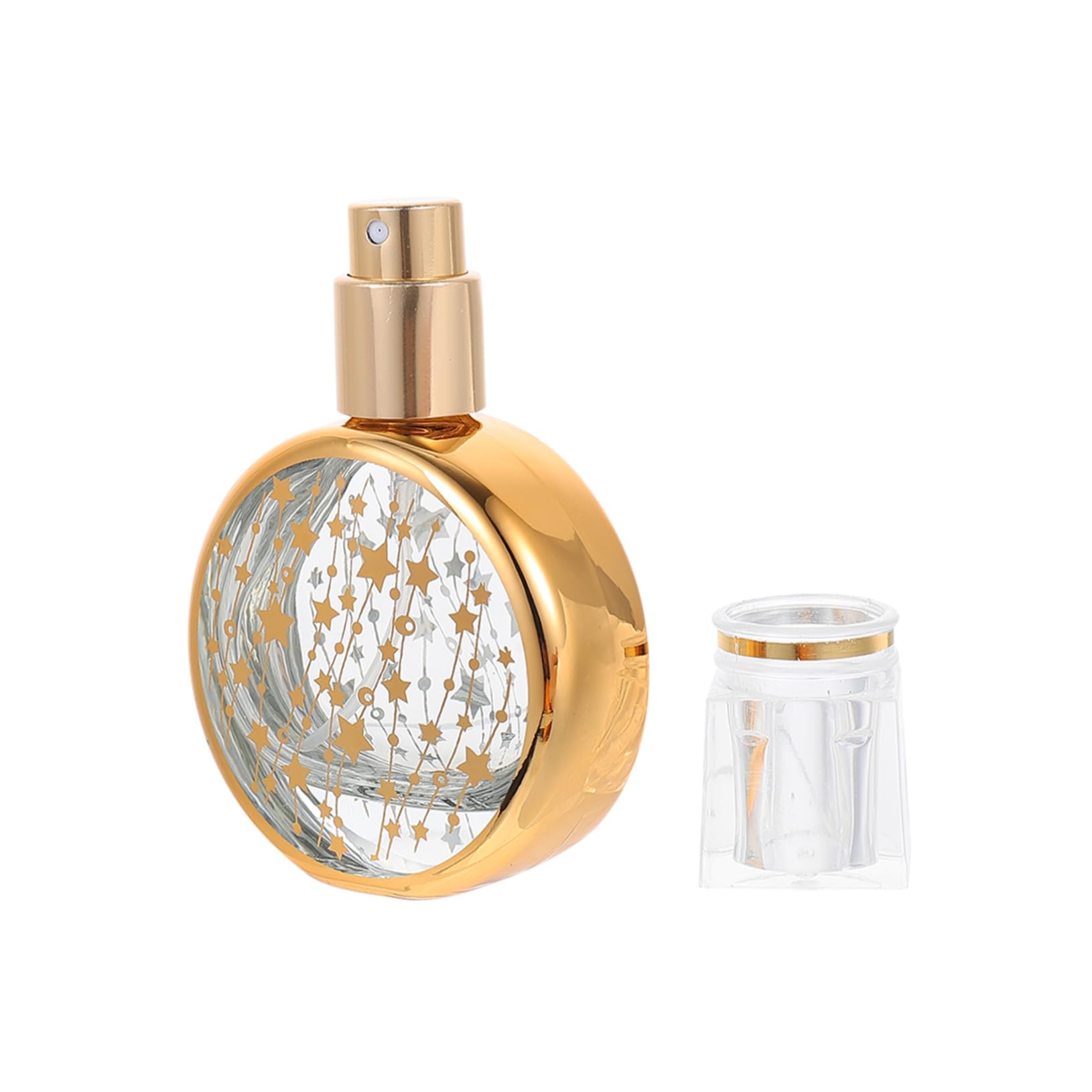 DEARMAMY 25ml Refillable Glass Perfume Spray Bottle Portable Travel Atomizer for Fragrance Random Pattern Design for Essential O