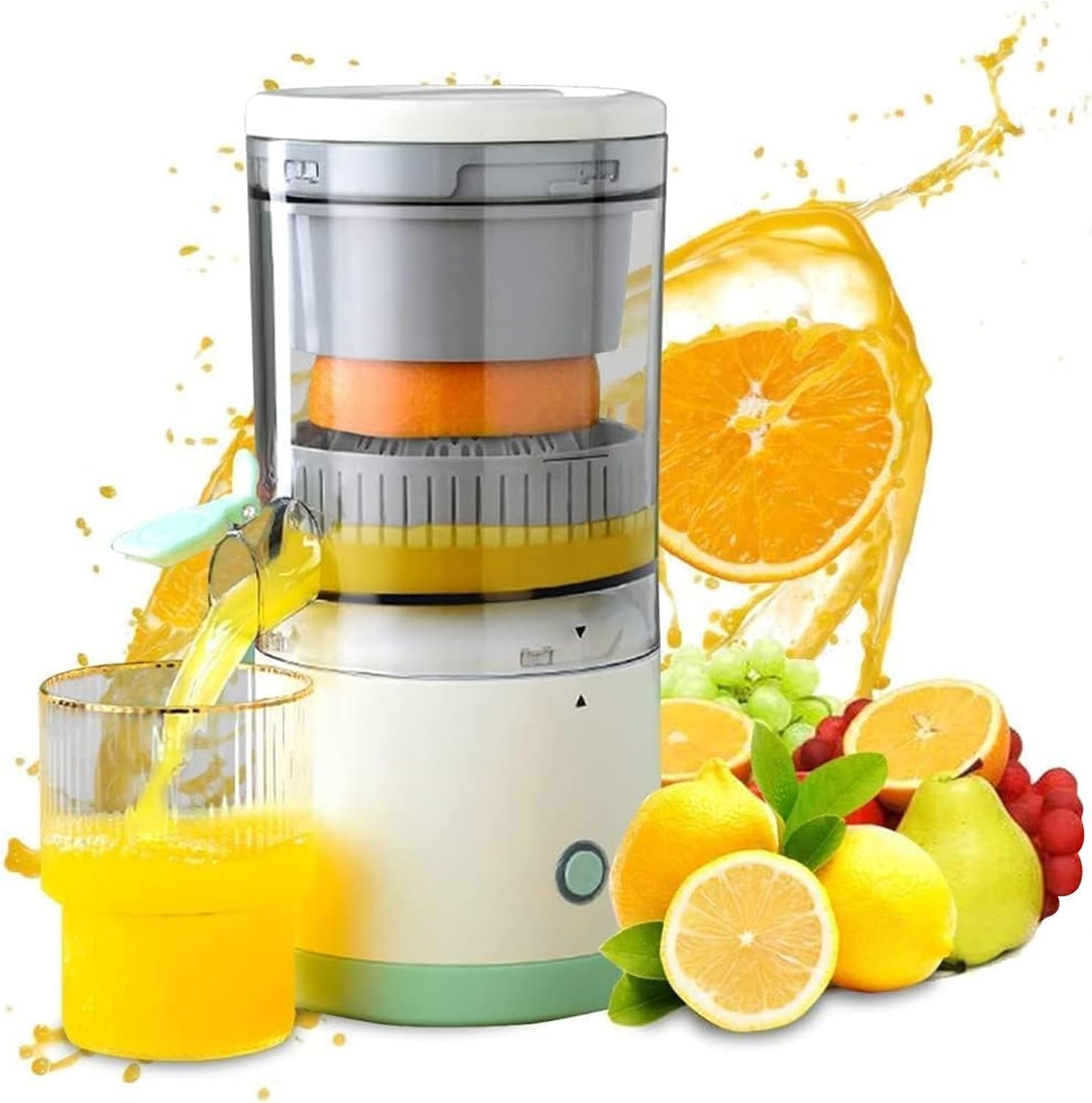 Drumstone    Automatic Citrus Juicer  Rechargeable Electric Orange & Lemon Squeezer | Quiet Motor, Compact Design, Easy To Clea