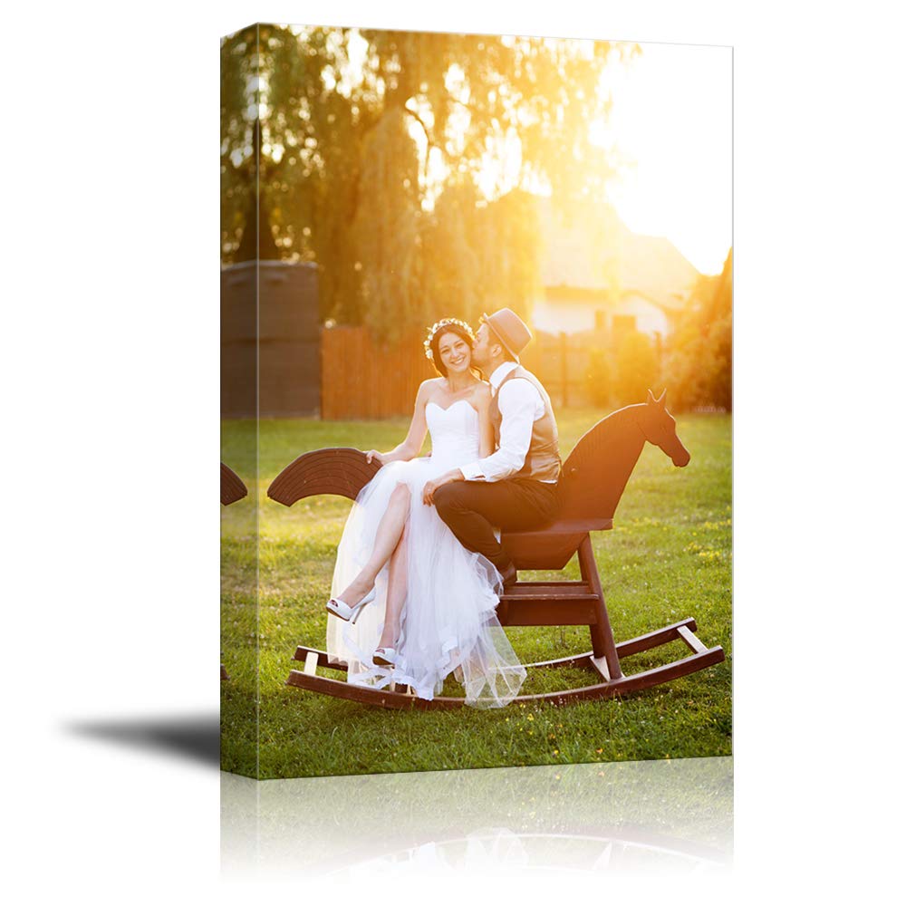 Nwt Custom Canvas Prints With Your Photos For Wedding, Personalized Canvas Pictures For Wall To Print Framed 20X16 Inches