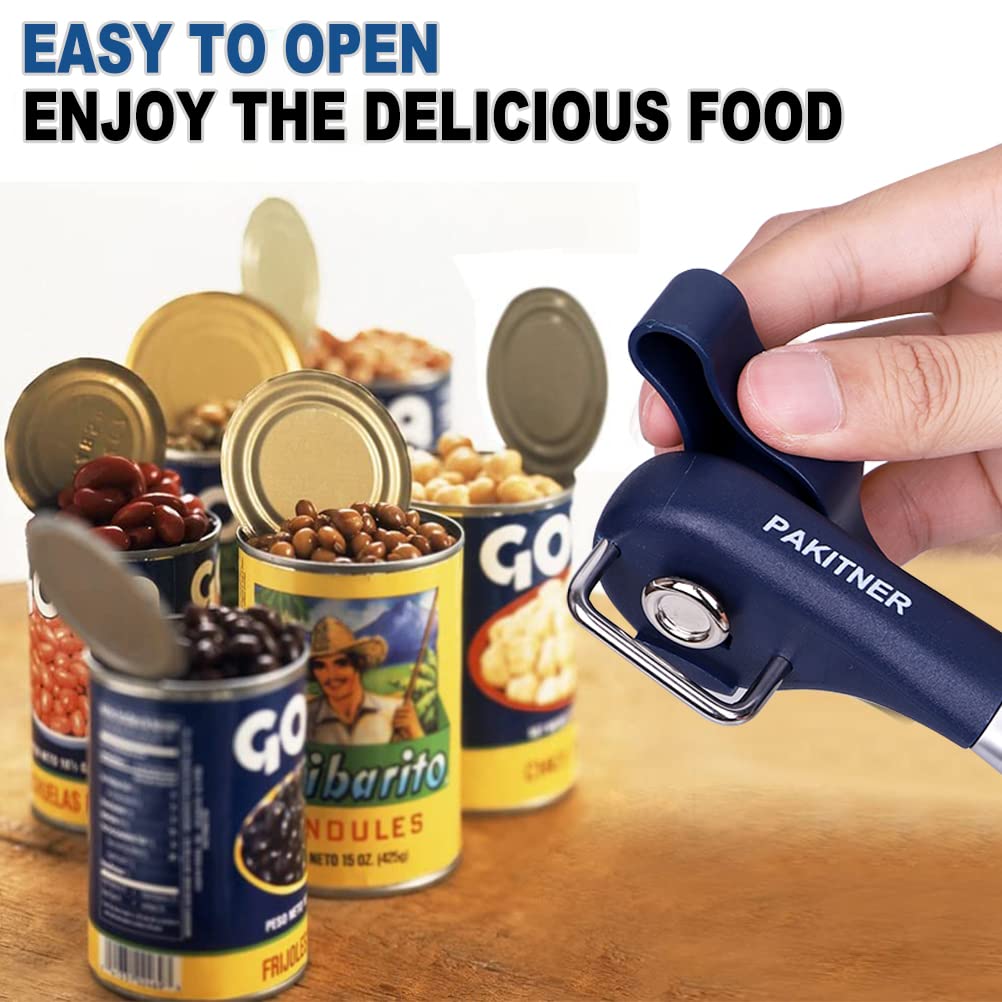Pakitner-Cut Safe Can Opener, Manual Can Opener Smooth Edge-Handheld Side Cut Can Opener, Ergonomic Smooth Edge, Food Grade Stai