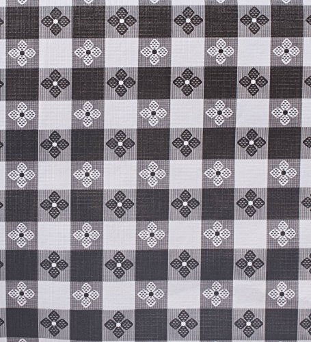 Yourtablecloth Checkered Vinyl Tablecloth With Flannel Backing For Restaurants, Picnics, Bistros, Indoor And Outdoor Dining (Bla