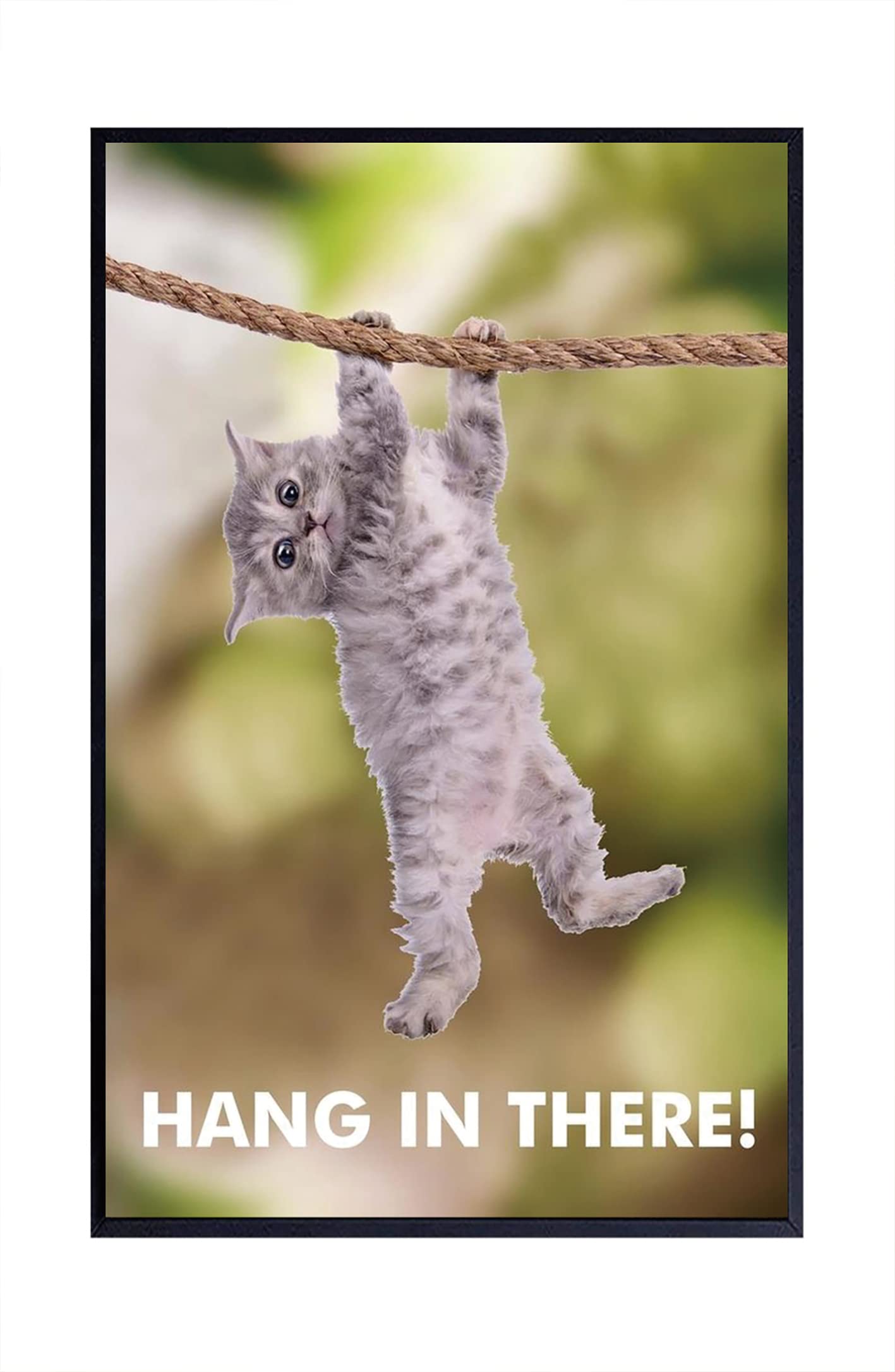 Xihoo Hang In There Cat Retro Motivational Cool Wall Decor Art Print Poster For Office Frameless Gift 12 X 18 Inch(30Cm X 46Cm)-