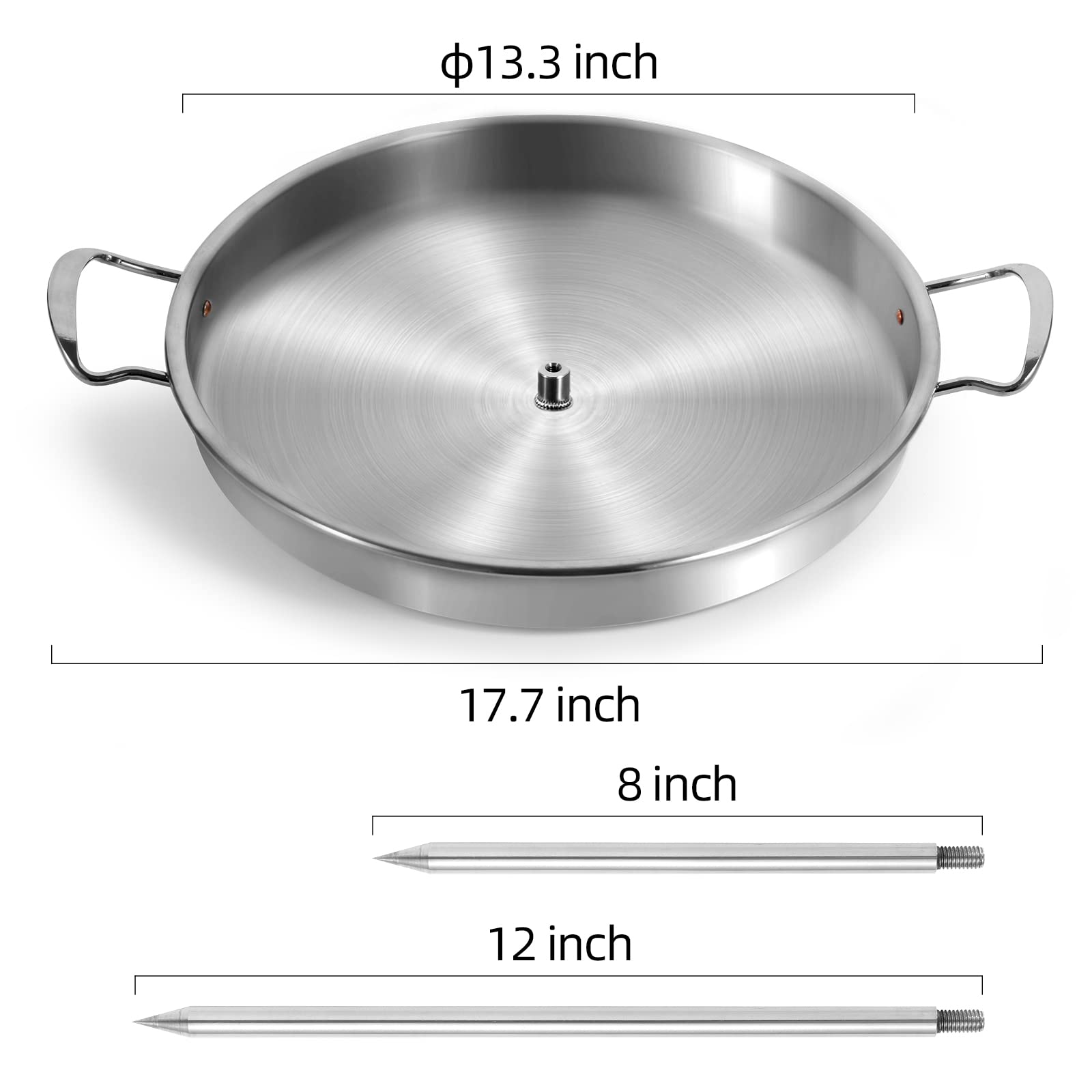 Dakos Al Pastor Skewer For Grill Upgraded Thicken Stainless Vertical Skewer Griddle, Barbecue Grill Stand,Vertical Skewer Grill,