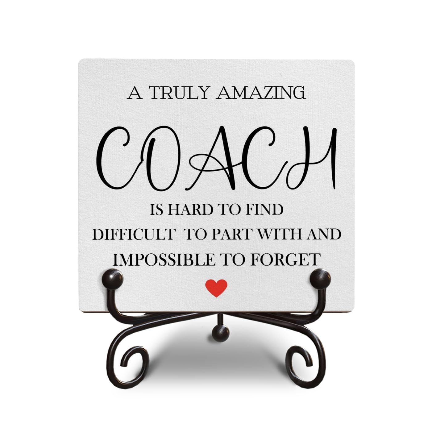 LeFohLon Coach Gifts - Wooden Sign Decor with Stand for Mentor Trainer Office Desk, Rustic Home Decor Plaque - Appreciation Keep