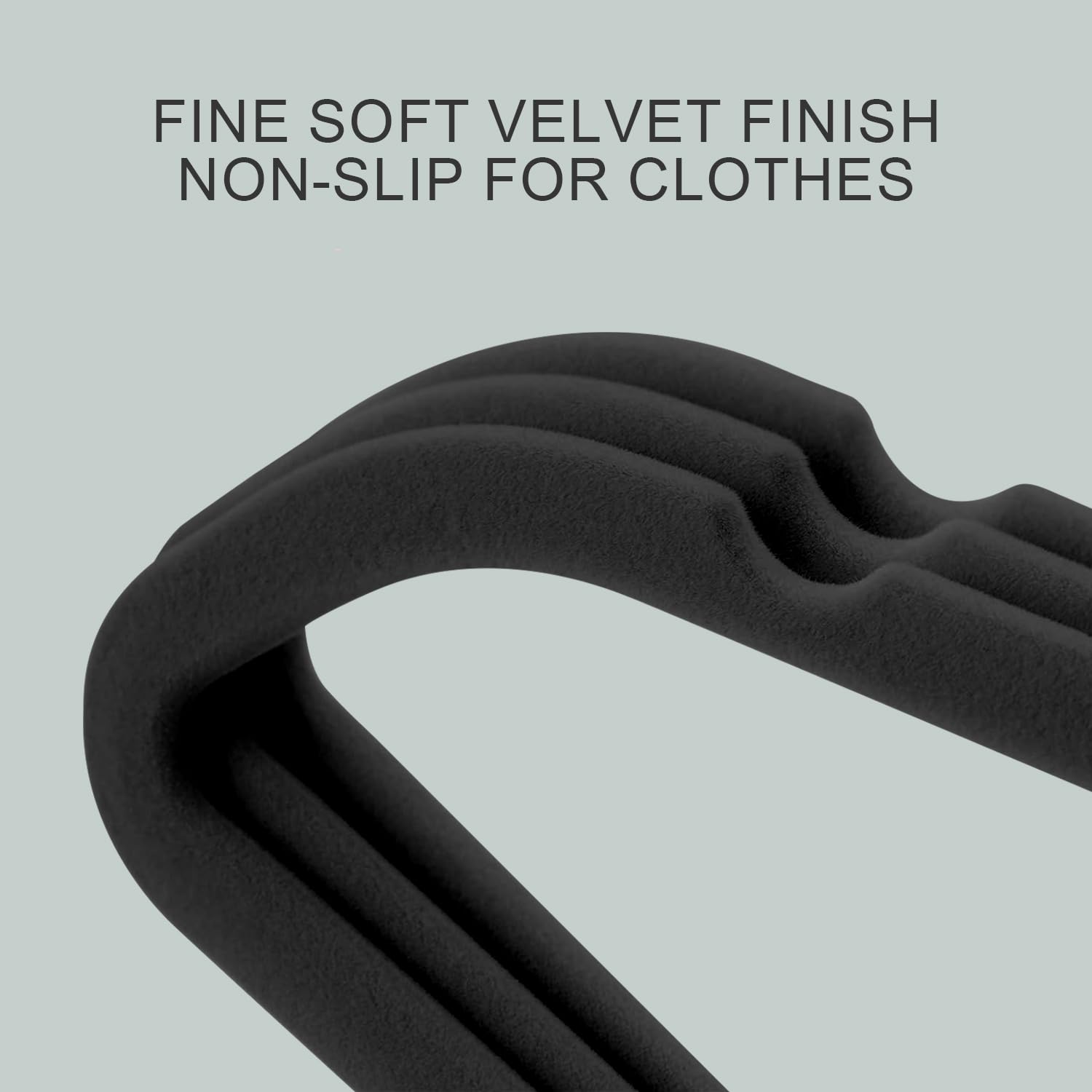 Wellong 52 Packs Velvet Clothes Hangers, 17.3 Inches Non-Slip Skirt Hangers, Dresses Hangers With Shoulder Notches, Space Saving