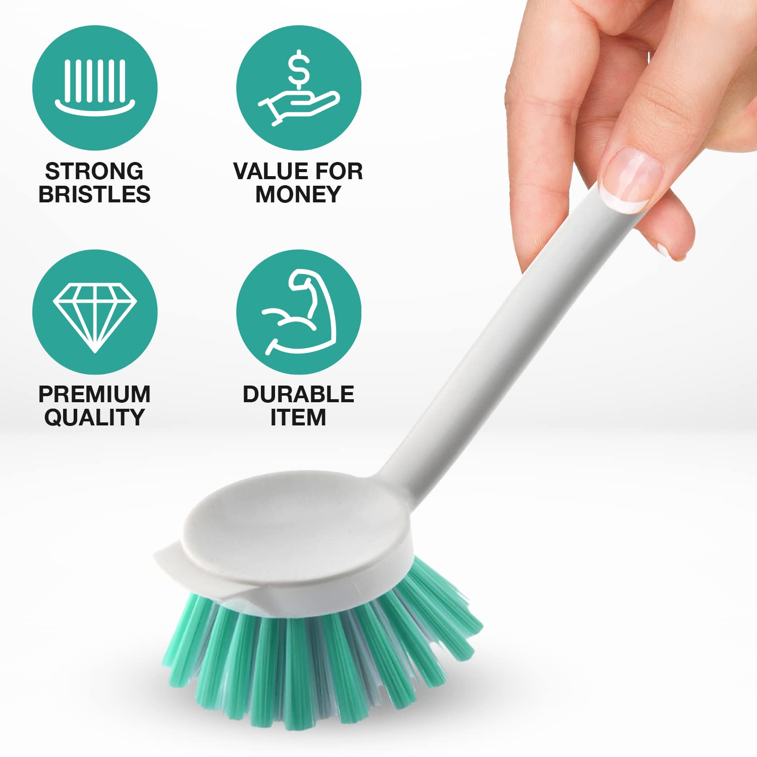 Glone Scrub Brush Set For Kitchen And Bathroom, Dishes, Tiles, Corners And Floors Set Of 3