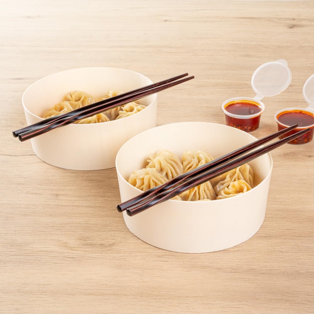 Restaurantware Bambuddha 9 Inch To Go Chopsticks 10 Durable Bamboo Chopsticks - Twisted Design Dark Brown Bamboo Premium Chopsti