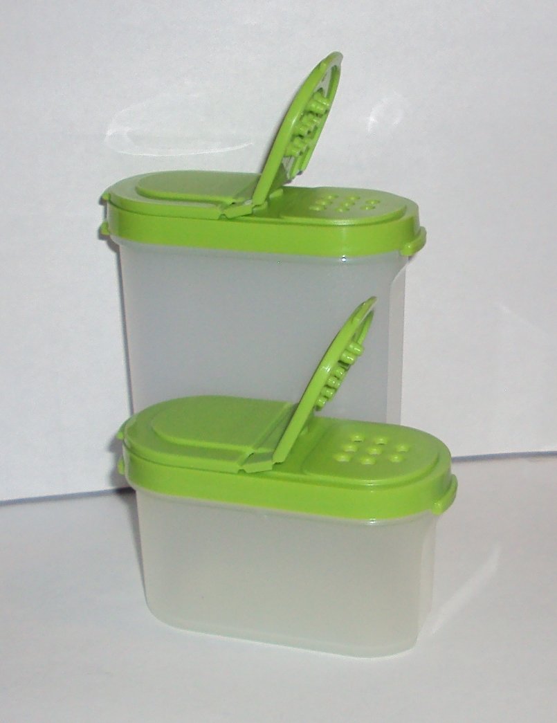 Tupperware Green Modular Mates Spice Containers Salt And Pepper Shakers