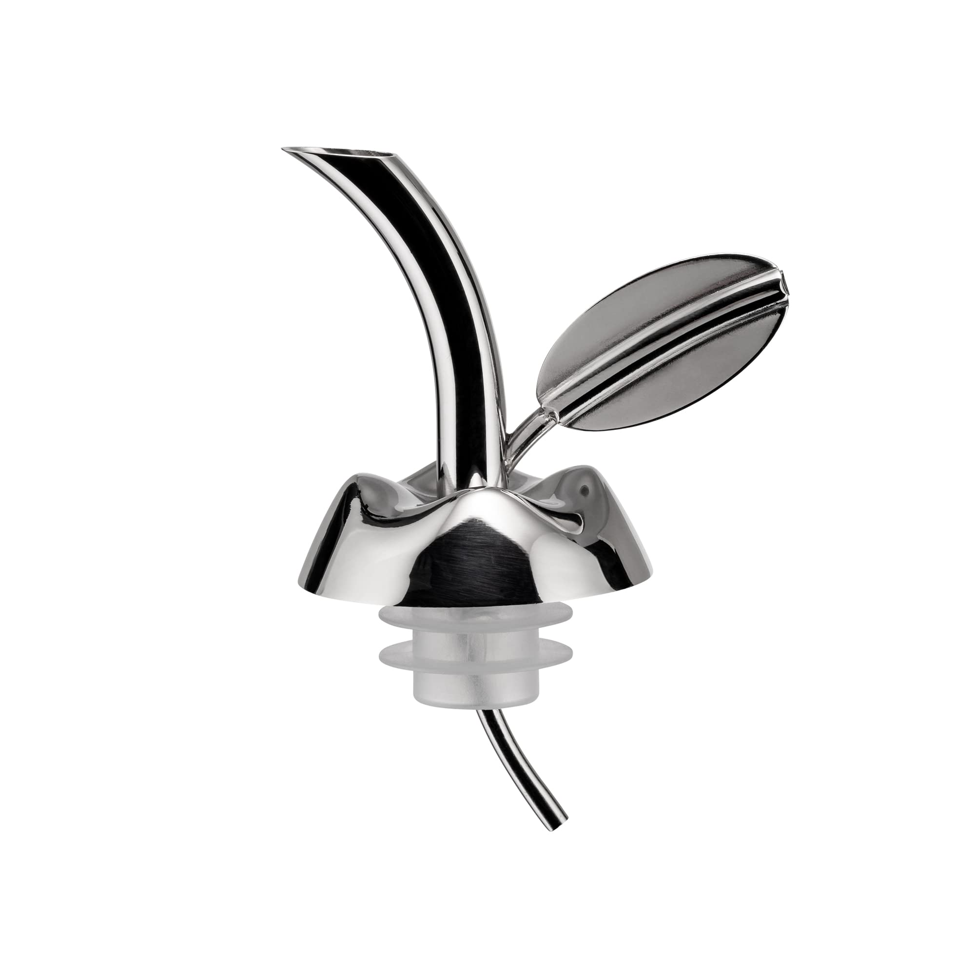 Alessi ''Fior D'Olio'' Pourer For Olive Oil Bottle In 18/10 Stainless Steel Mirror Polished And Thermoplastic Resin With Taster