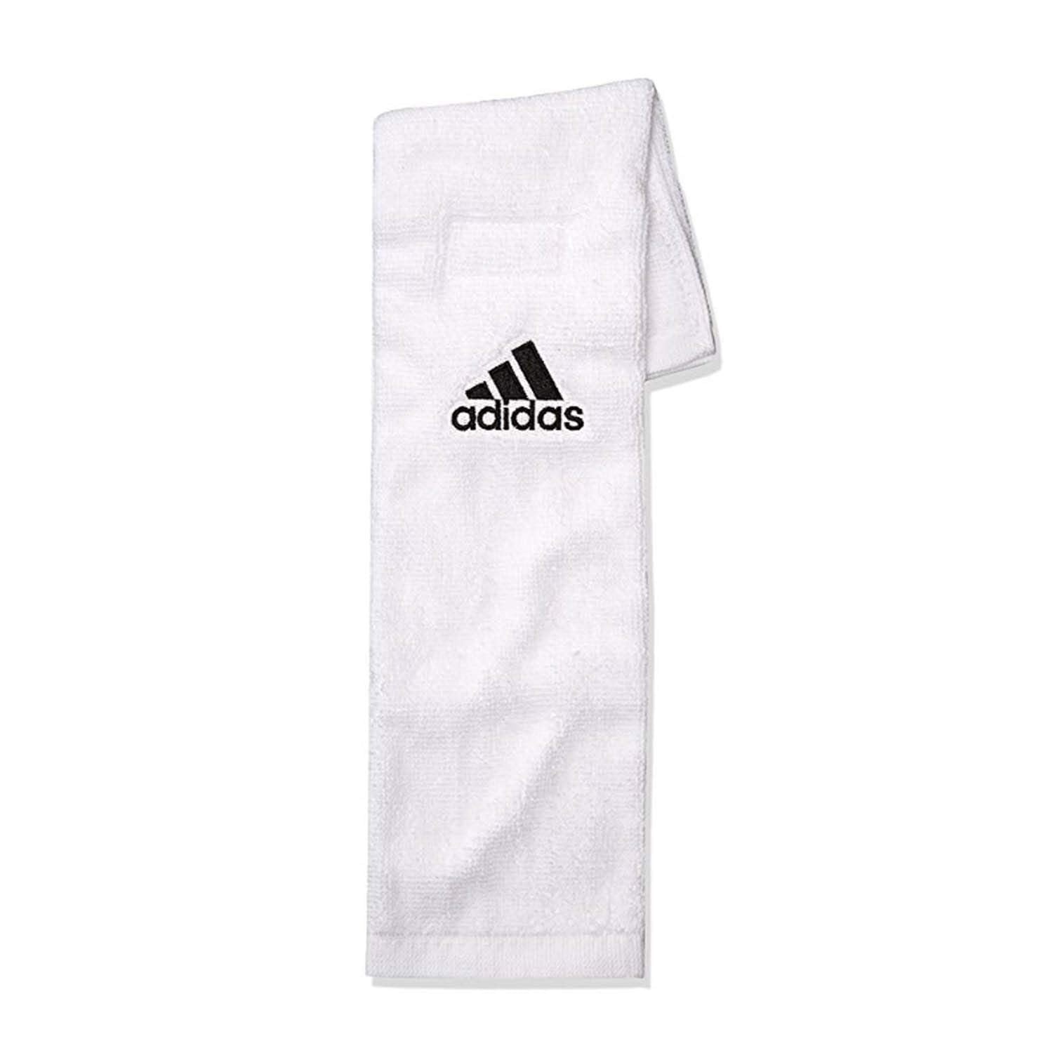 Adidas Football Team Towel Dries Hands, Stays-In-Place With Hook And Loop Closure, White, One Size