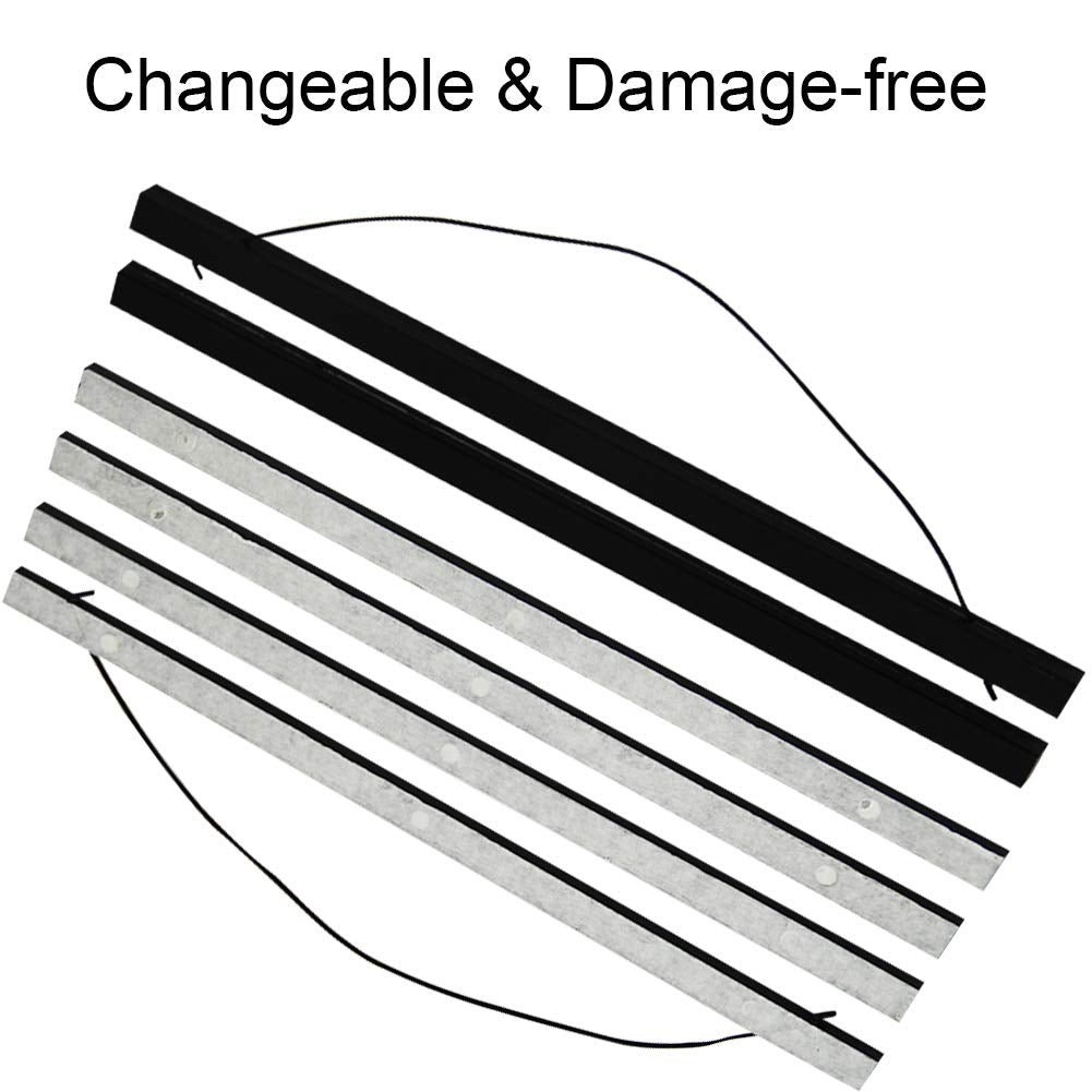 Miaowater 2 Pack Magnetic Poster Frame Hanger 9x9 9x12 9x15 9x20 Light Wood Wooden Magnet Frames Hangers for Photo Picture Art Canvas Print Artwork Wall Hanging Black 9''