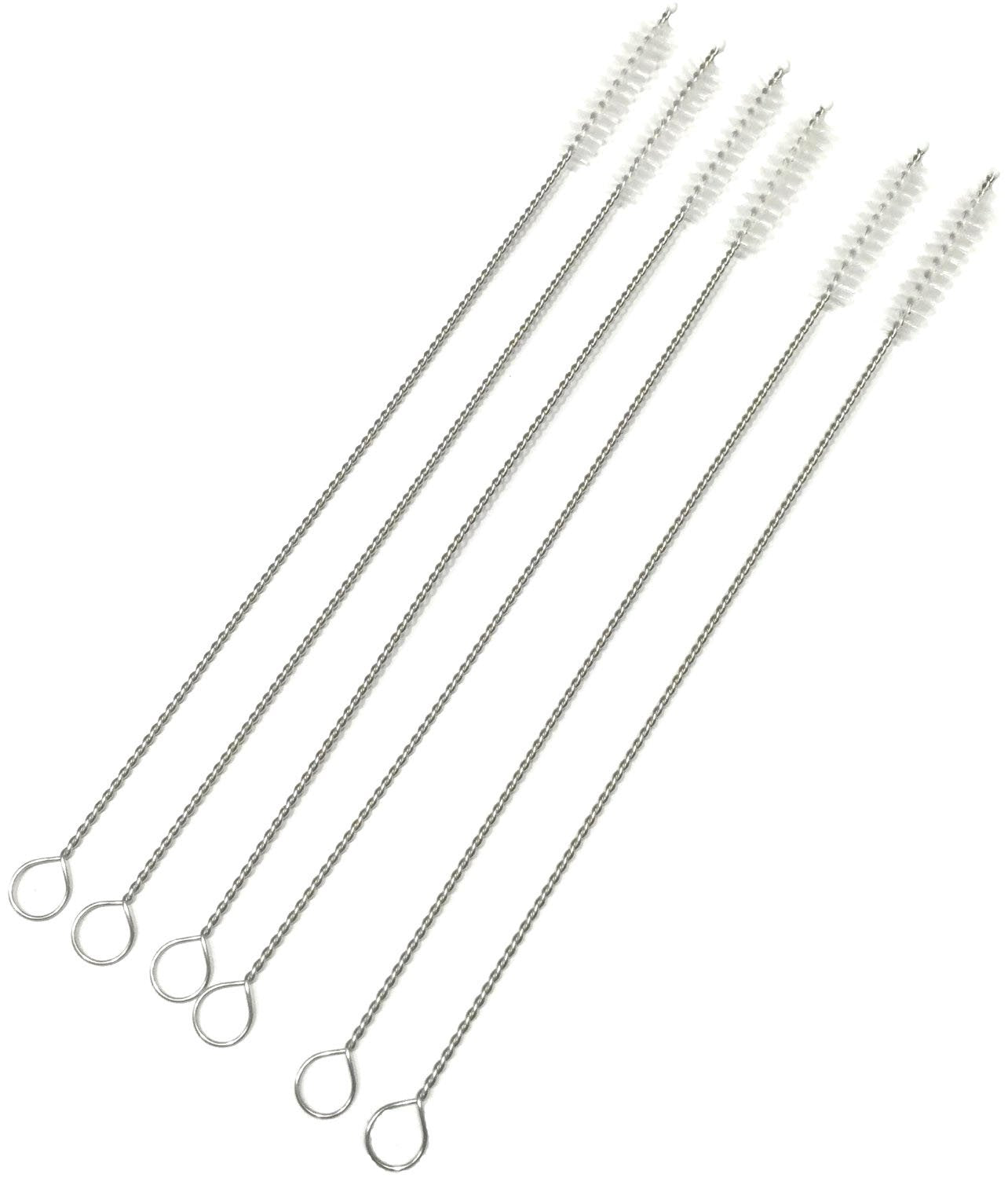 Honbay Straw Cleaner Brushes, Nylon Bristles Stainless Steel Handle, Nylon Skinny Pipe Tube Cleaner - 20 Piece Value Pack - 6 Mm