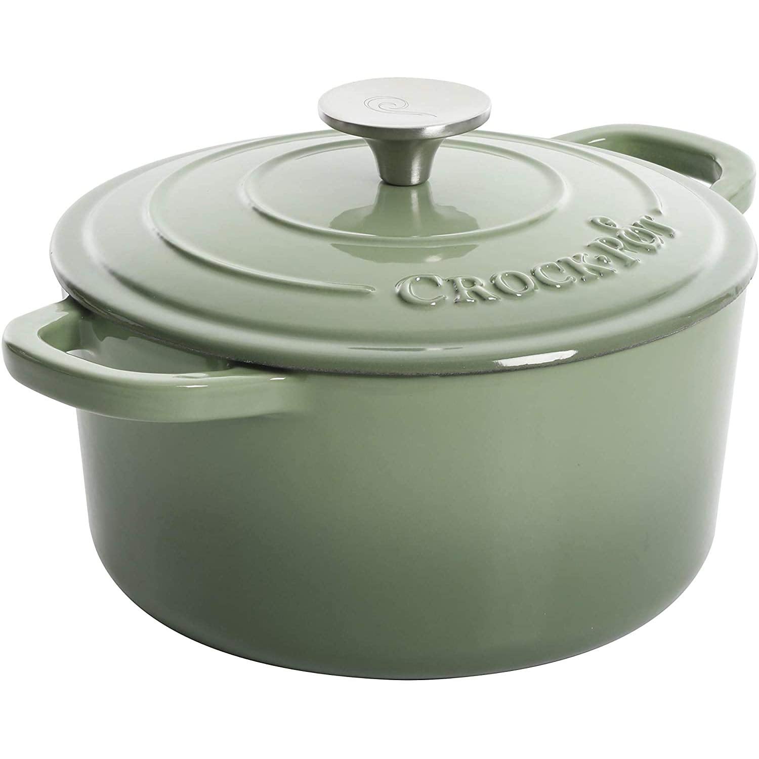 Crock-Pot Artisan Round Enameled Cast Iron Dutch Oven, 3-Quart, Pistachio Green