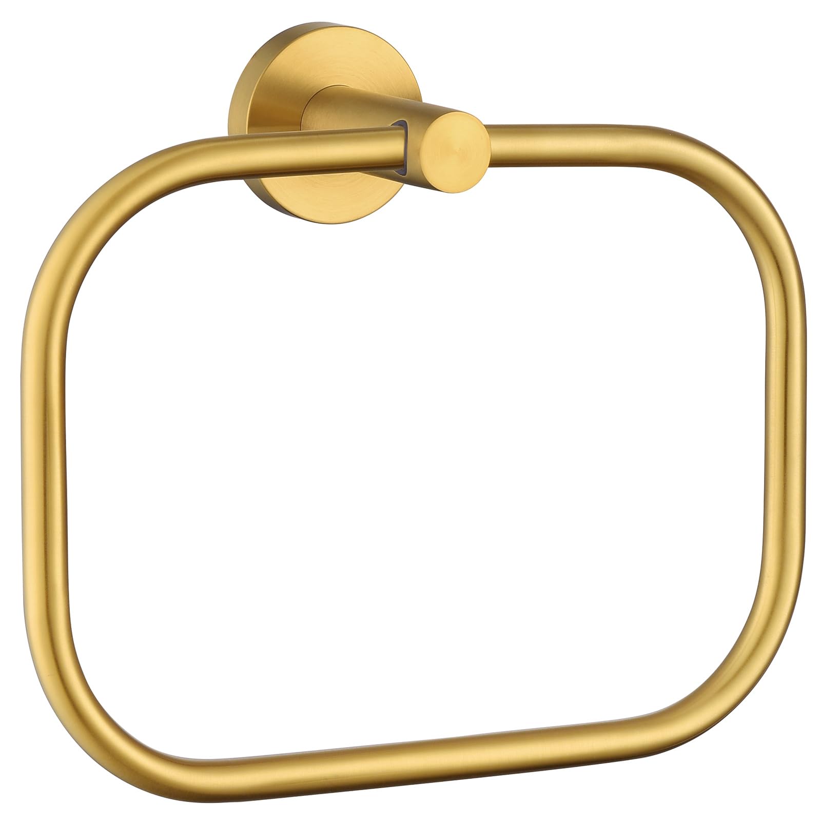 Angle Simple Swivel Towel Ring, Sus 304 Stainless Steel Hand Towel Holder Hanger For Bathroom Wall, Brushed Gold