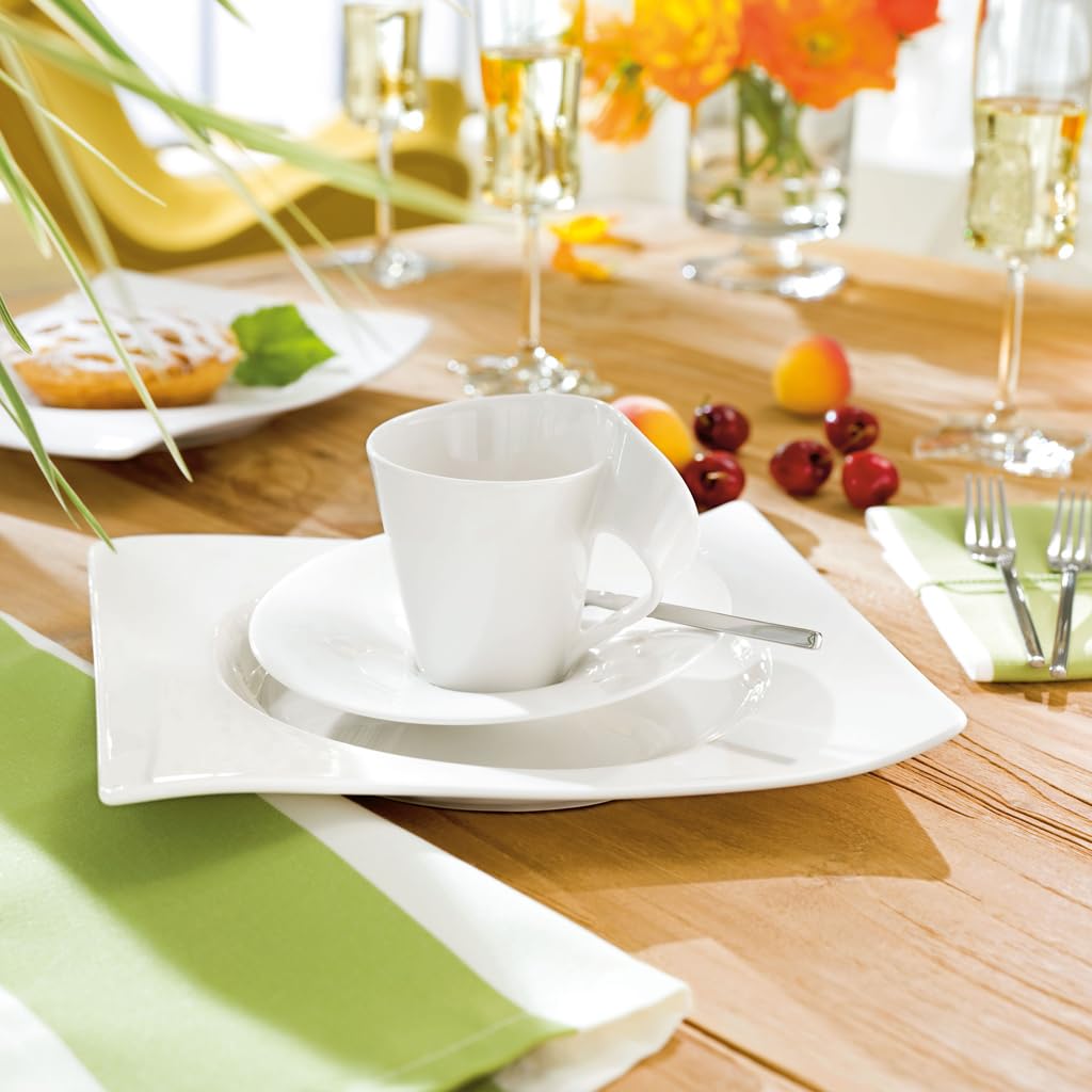 Villeroy & Boch - 1025252649 Villeroy & Boch New Wave Salad Plate, 9.5 X 8.5 In, White