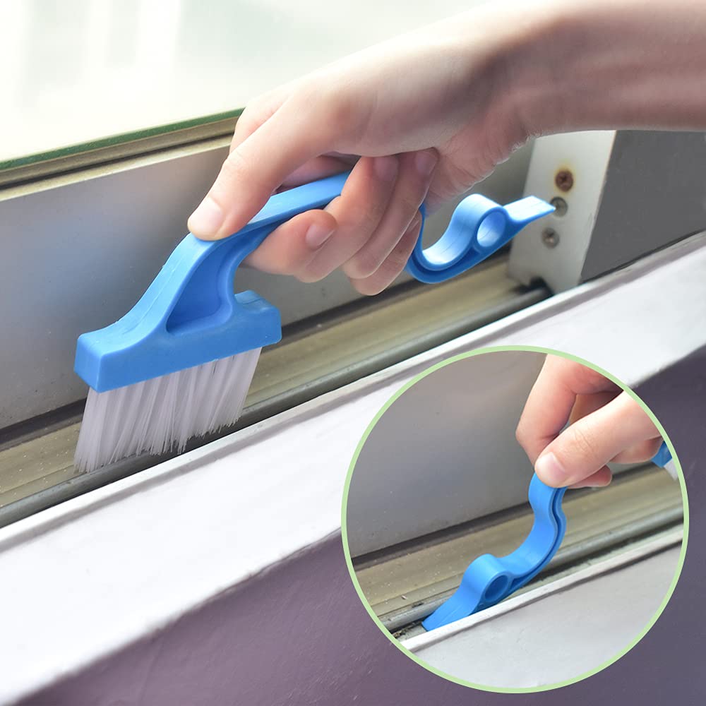 Crevice Gap Cleaning Brush Tool, 6Pcs Hand-Held Groove Gap Cleaning Tools, 2 In 1 Dustpan Cleaning Brushes, Shutter Door Window