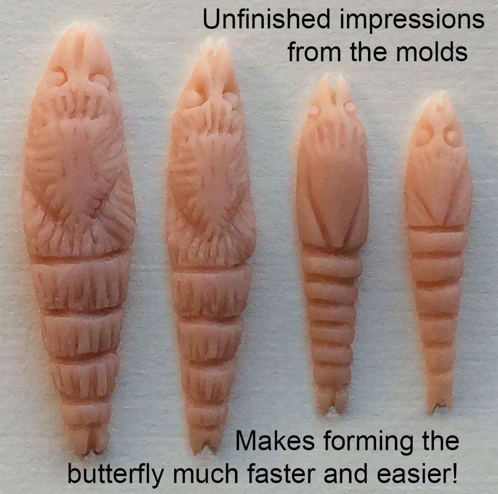 Butterfly Body Silicone Molds (Set Of 4 Types) By Wsa