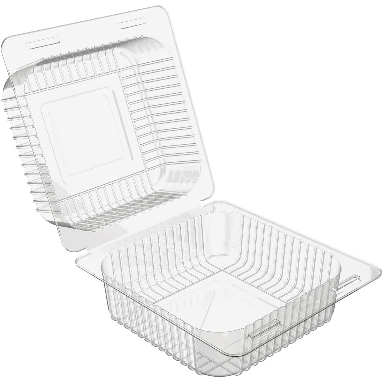 Axe Sickle 5 X 5 Inch Clear Plastic Hinged Take Out Containers Clamshell Takeout Tray 50 Count Food Clamshell Containers For Des