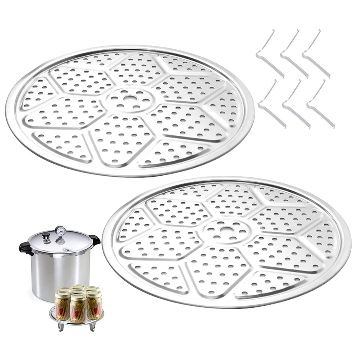 11-Inch Pressure Cooker Canner Rack (2-Pack) With Detachable Legs, Stainless Steel Pressure Canners For Canning Rack Compatible