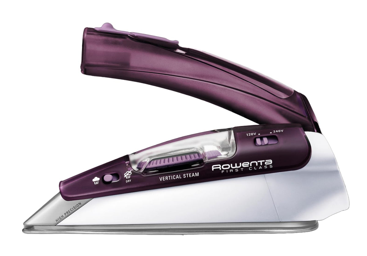 Rowenta, Travel Iron, Pro Compact Stainless Steel Soleplate Steam Iron For Clothes, 200 Microsteam Holes, 1000 Watts Ironing, Fa