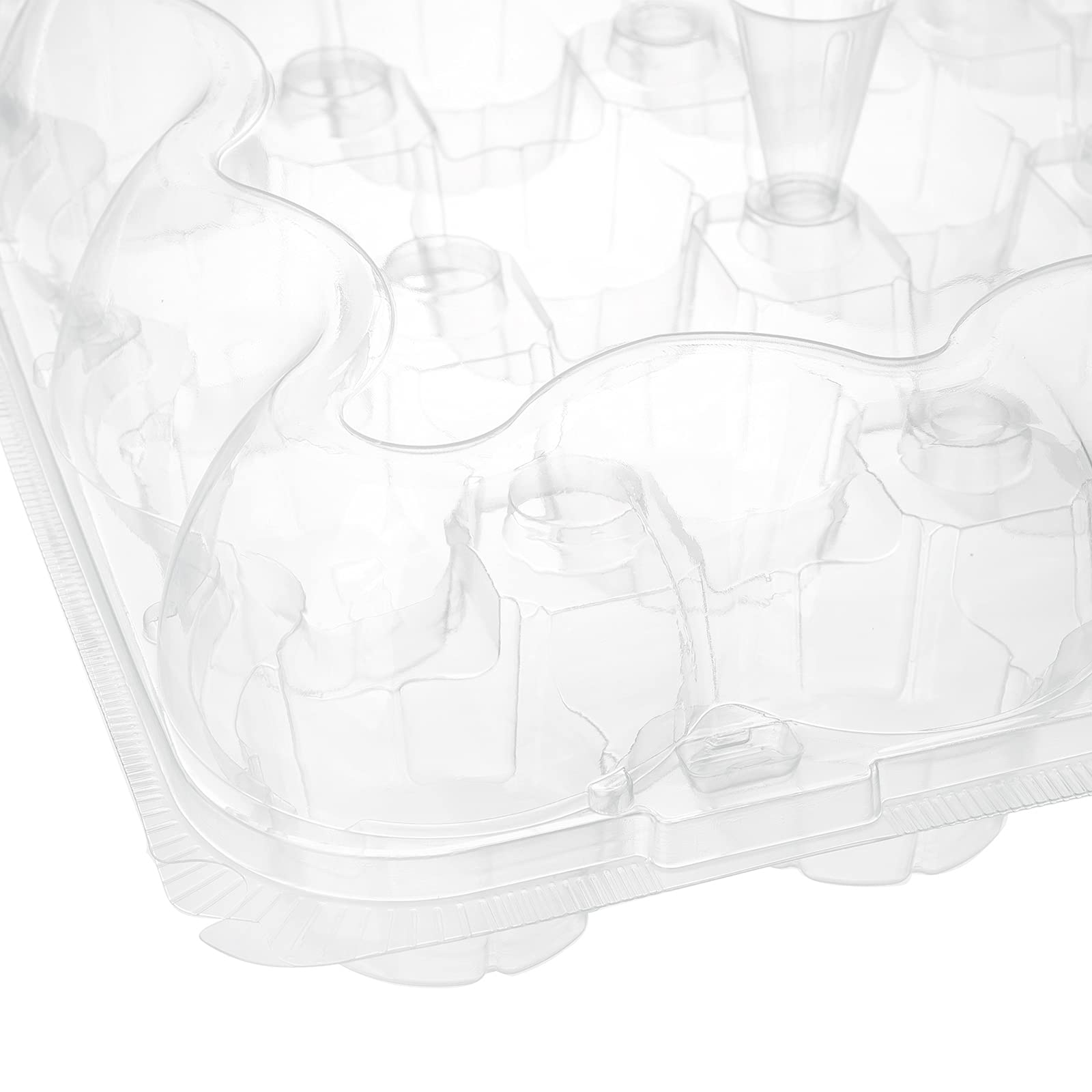 Hedume 7 Pack Cupcake Containers, 24 Counts Stackable Plastic Cupcake Boxes With Detachable Lid Perfect For Cupcakes, Muffin, Bp