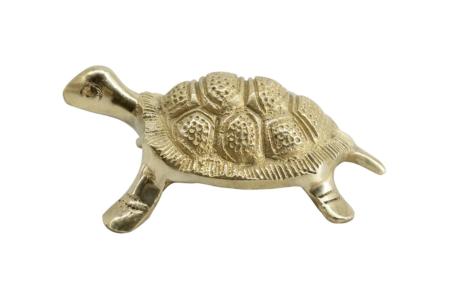 Brongs Brass Turtle Statue | Length - 10 Cm Aprrox. | Weight - 230 Gram Approx. | Vastu Idol For Home And Office | Zonal Placeme