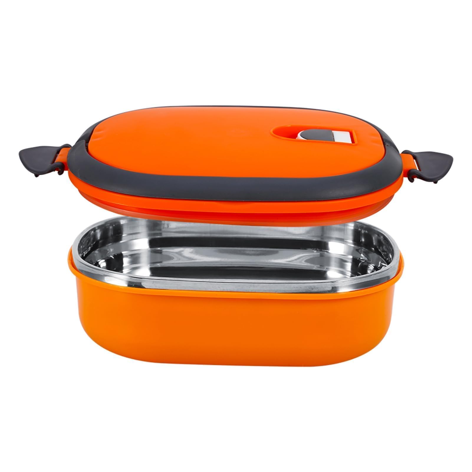 Walfront Thermal Lunch Box Stainless Steel Insulated Food Container 1Layer Orange Box