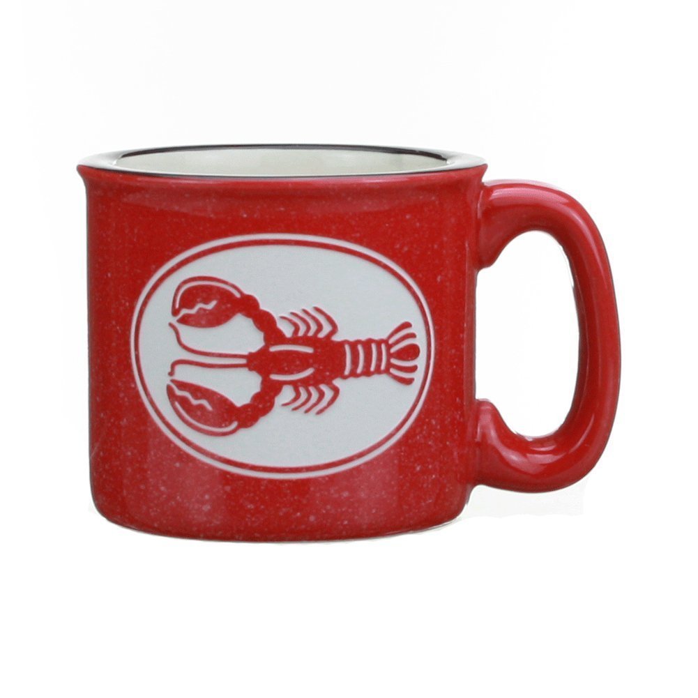 Cape Shore Red Etched Lobser 15 Ounce Coffee Tea Mug Cup