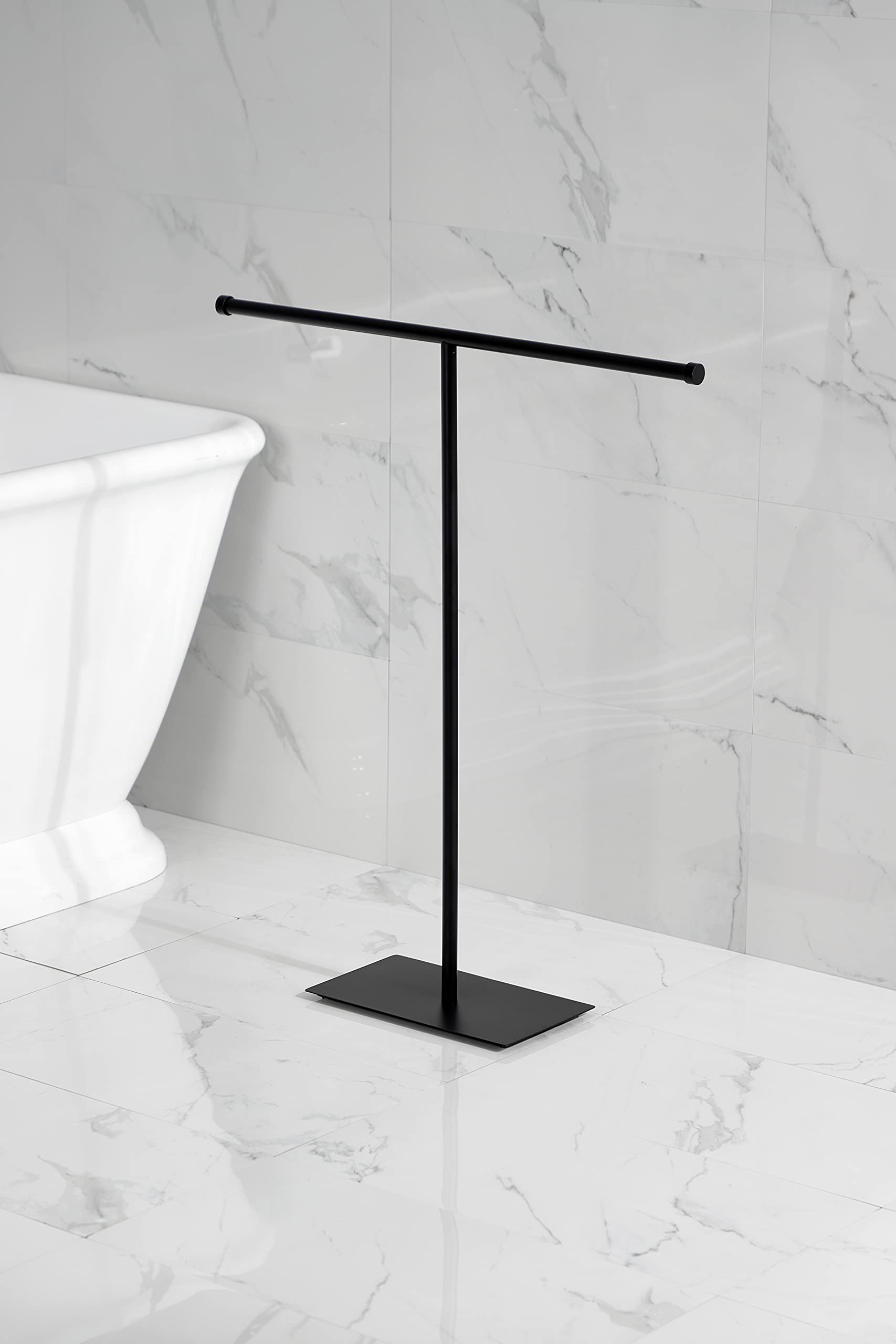 Kingston Brass Cc8200 Claremont Freestanding T-Shape Towel Rack, Matte Black
